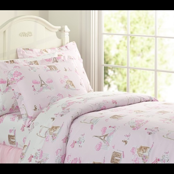 Pottery Barn Kids Bedding Potterybarn Paris Toile Twin Nwt